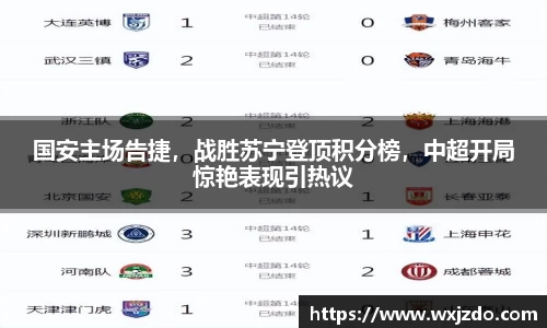 国安主场告捷，战胜苏宁登顶积分榜，中超开局惊艳表现引热议